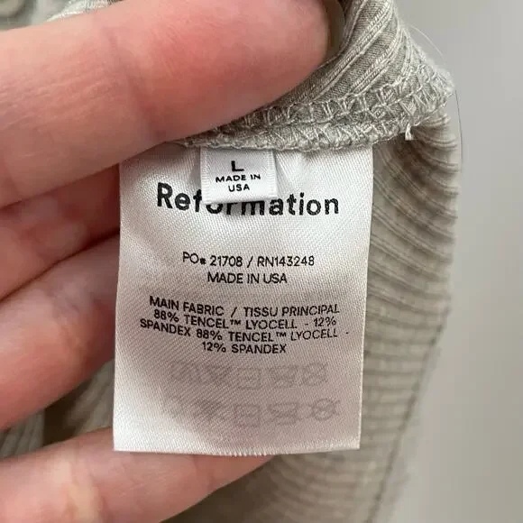 Reformation Lennon Dress Marble L - Picture 7 of 9